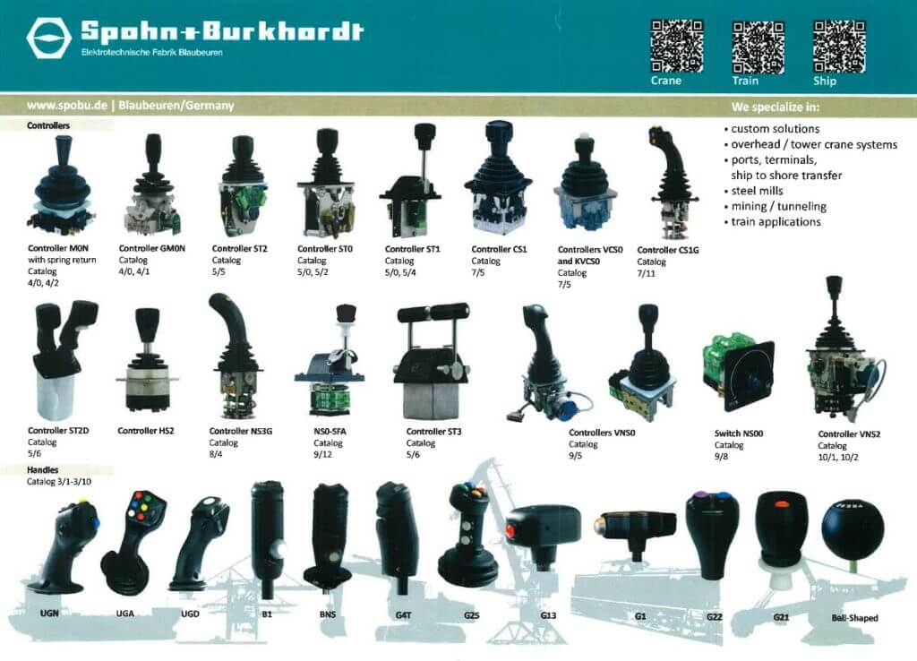 Spohn & Burkhardt Joysticks - Efa Controls Spécialiste Engins Mobiles